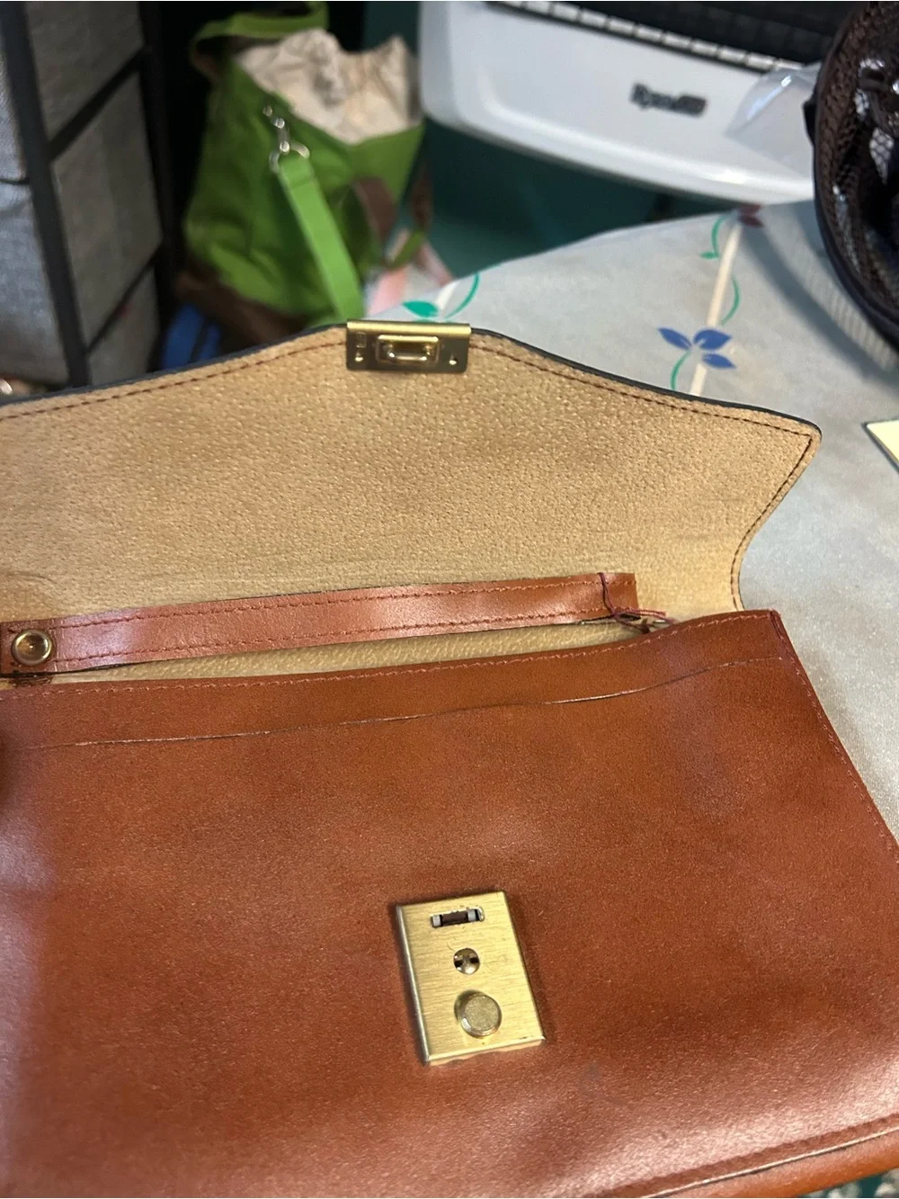 Brown Leather Travel Document Wallet